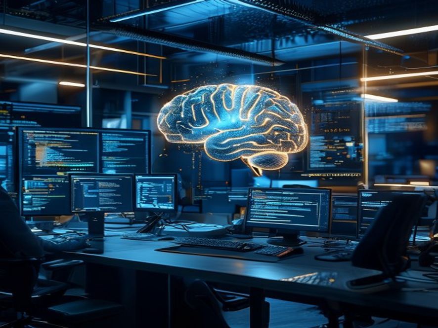 ADAM — a private AI brain visualised as a glowing neural knowledge network